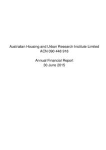 Australian Housing and Urban Research Institute / Urban planning / Community organizing / Federal Reserve System / Affordable housing