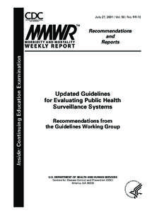 Public health / United States Public Health Service / Health policy / Public health informatics / Clinical surveillance / National Center for HIV/AIDS /  Viral Hepatitis /  STD /  and TB Prevention / Agency for Toxic Substances and Disease Registry / Council of State and Territorial Epidemiologists / National Institute for Occupational Safety and Health / Health / Centers for Disease Control and Prevention / Epidemiology