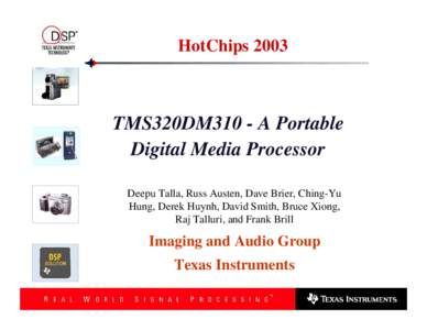 HotChips 2003 presentation