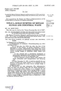 Marine Protection /  Research /  and Sanctuaries Act / Water / Sludge / Clean Water Act / Marine debris / National Information Infrastructure Protection Act / Article One of the Constitution of Georgia / Ocean pollution / Environment / Earth