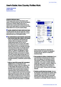 Part 2: Country Profiles  User’s Guide: How Country Profiles Work YASMINA BEKHOUCHE SAADIA ZAHIDI