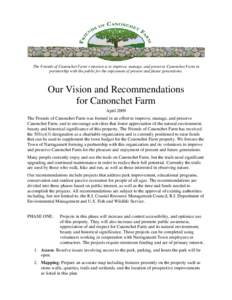 Microsoft Word - Friends of Canonchet Farm Vision and Recommendations