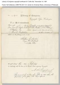 Library of Congress copyright certificate for 