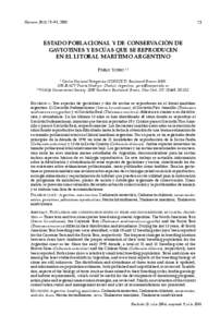Hornero 20(1):75–93, 2005GAVIOTINES Y ESCÚAS DEL LITORAL MARÍTIMO ARGENTINO 2005