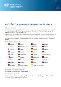 eVisitor: Frequently asked questions for clients