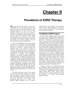 USRDS 1995 Annual Data Report  Prevalence of ESRD Therapy Chapter II Prevalence of ESRD Therapy