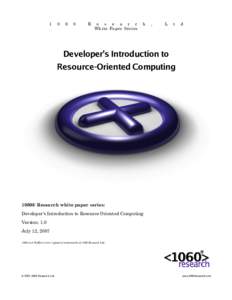 Developer's Introduction to Resource-Oriented Computing