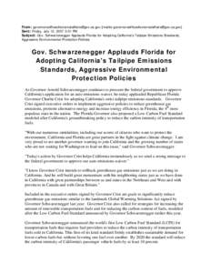 Earth / Air pollution in California / Air dispersion modeling / Energy in the United States / Climate change policy / Climate change mitigation / Global Warming Solutions Act / Low-carbon fuel standard / California Air Resources Board / Environment / Air pollution / Emission standards