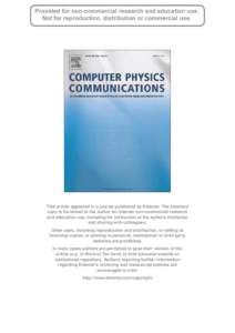 This article appeared in a journal published by Elsevier. The attached copy is furnished to the author for internal non-commercial research and education use, including for instruction at the authors institution and shar