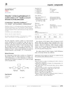 Dimethyl 1,8-bis(4-methylphenyl)-11-oxatricyclo[removed],7]undeca-2,4,6,9-tetraene-9,10-dicarboxylate