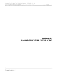 SOCIO-DEMOGRAPHIC AND ECONOMIC SECTOR ANALYSIS – DRAFT NUNAVUT PLANNING COMMISSION August 15, 2008  APPENDIX A: