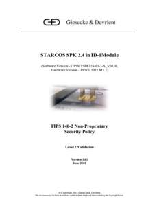 Microsoft Word - STARCOS SPK 2.4 Security Policy Card.doc