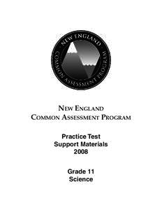 NECAP Science_Gr11_Practice Test_Released Support Materials.indd