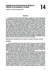 Ictiofauna dos Ecossistemas de Brejos de Altitude de Pernambuco e Paraíba Ricardo S. Rosa & Fernando Groth