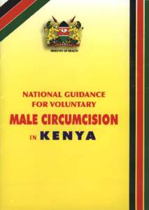 National Guidance for Voluntary Male Circumcision in Kenya