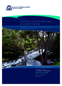 Government of Western Australia Department of Water Scott River catchment hydrological and nutrient modelling Supporting document for stage 1 of the Hardy Inlet water