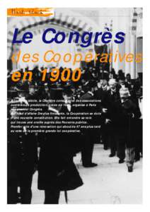 Flash-Back  Le Congrès des Coopératives  en 1900