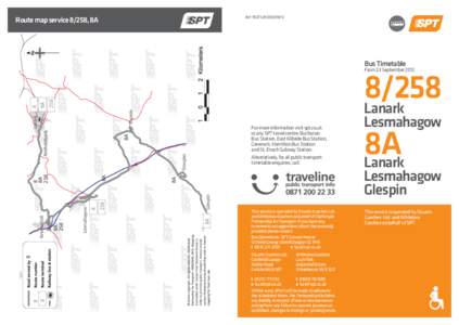 Ref. 9557E/4100BRoute map service 8/258, 8A Bus Timetable