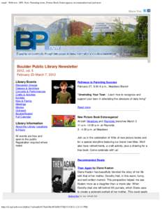 email : Webview : BPL Now: Parenting teens, Picture Book Extravaganza, recommended read and more