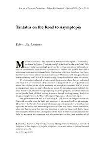 Tantalus on the Road to Asymptopia