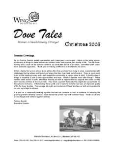 Dove Tales Women in Need Growing Stronger Christmas[removed]Seasons Greetings.