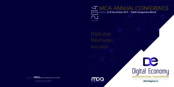 83473 SP MCA - Digital Economy conference prog.40cm folded