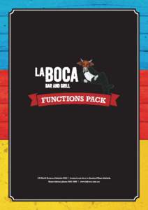 La Boca Functions Package 2015.indd
