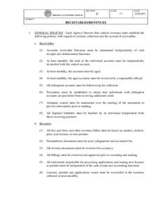 SECTION ARIZONA ACCOUNTING MANUAL PAGE  II