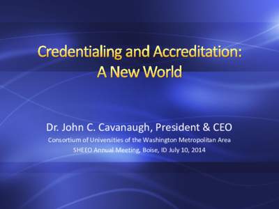 Evaluation / Quality assurance / Accreditation