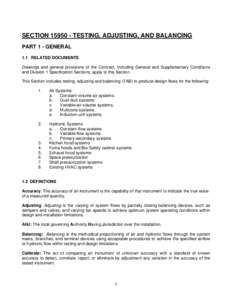 Architecture / Construction / Testing /  adjusting /  balancing / Heating /  ventilating /  and air conditioning / Engineering / National Environmental Balancing Bureau