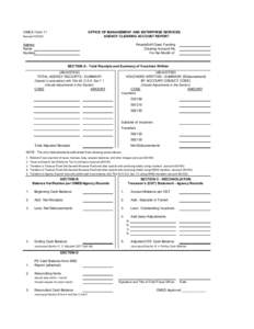 OSF Form 11: Agency Clearing Account Report