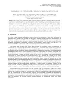 Concept Maps: Theory, Methodology, Technology Proc. of the Second Int. Conference on Concept Mapping San José, Costa Rica, 2006 CONFIABILIDAD DE UNA TAXONOMÍA TOPOLÓGICA PARA MAPAS CONCEPTUALES Alberto J. Cañas & Jos