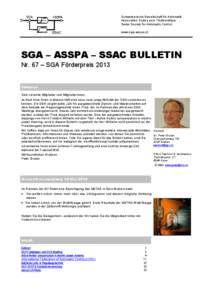 SGA – ASSPA – BULLETIN Nr