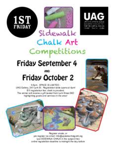 Sidewalk Chalk Art Competitions Friday September 4 AND