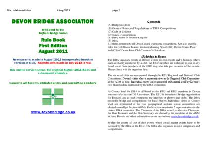 File : rulebookv6.docx  6 Aug 2013