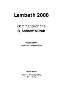 Covenant Lambeth survey report