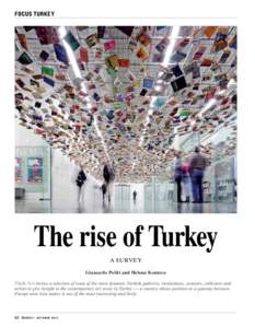 focus turkey  The rise of Turkey a survey Giancarlo Politi and Helena Kontova Flash Art invites a selection of some of the most dynamic Turkish galleries, institutions, curators, collectors and