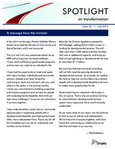 SPOTLIGHT  SPOTLIGHT on transformation Issue 35