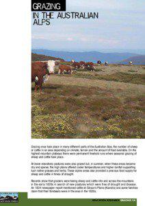 The Australian Alps Education Kit -  Grazing and the Australian Alps factsheet