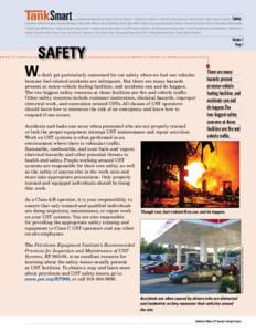 …Introduction: TankSmart Operator Training • Class A/B Operators • Training Class C Operators • Annual UST System Inspections • Record Keeping • Spills: Cleanup & Reporting • Safety • Tanks: Double-Walled