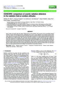 J. Space Weather Space Clim., 6, A24DOI: swsc  M.M. Meier et al., Published by EDP Sciences 2016 OPEN