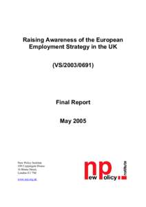 Economics / Economy of the European Union / European Employment Strategy / Unemployment