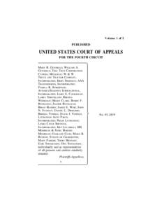 Volume 1 of 2  PUBLISHED UNITED STATES COURT OF APPEALS FOR THE FOURTH CIRCUIT