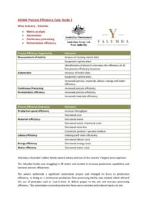 AGWA Process Efficiency Case Study 2 Wine Industry - Yalumba    