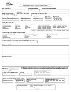 Sampling Station Identification Form