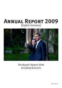 Annual ReportEnglish Summary] The Board’s Report 2009 Including Accounts