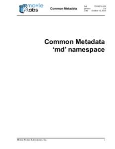 Common Metadata  Ref: TR-META-CM Version: 2.4