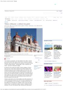 Vilnius, Lithuania: a cultural city guide - Telegraph