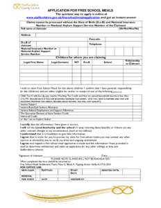 Microsoft Word - Free school meals application form March 2015 word version
