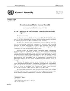 United Nations  A/RES[removed]General Assembly Sixty-first session